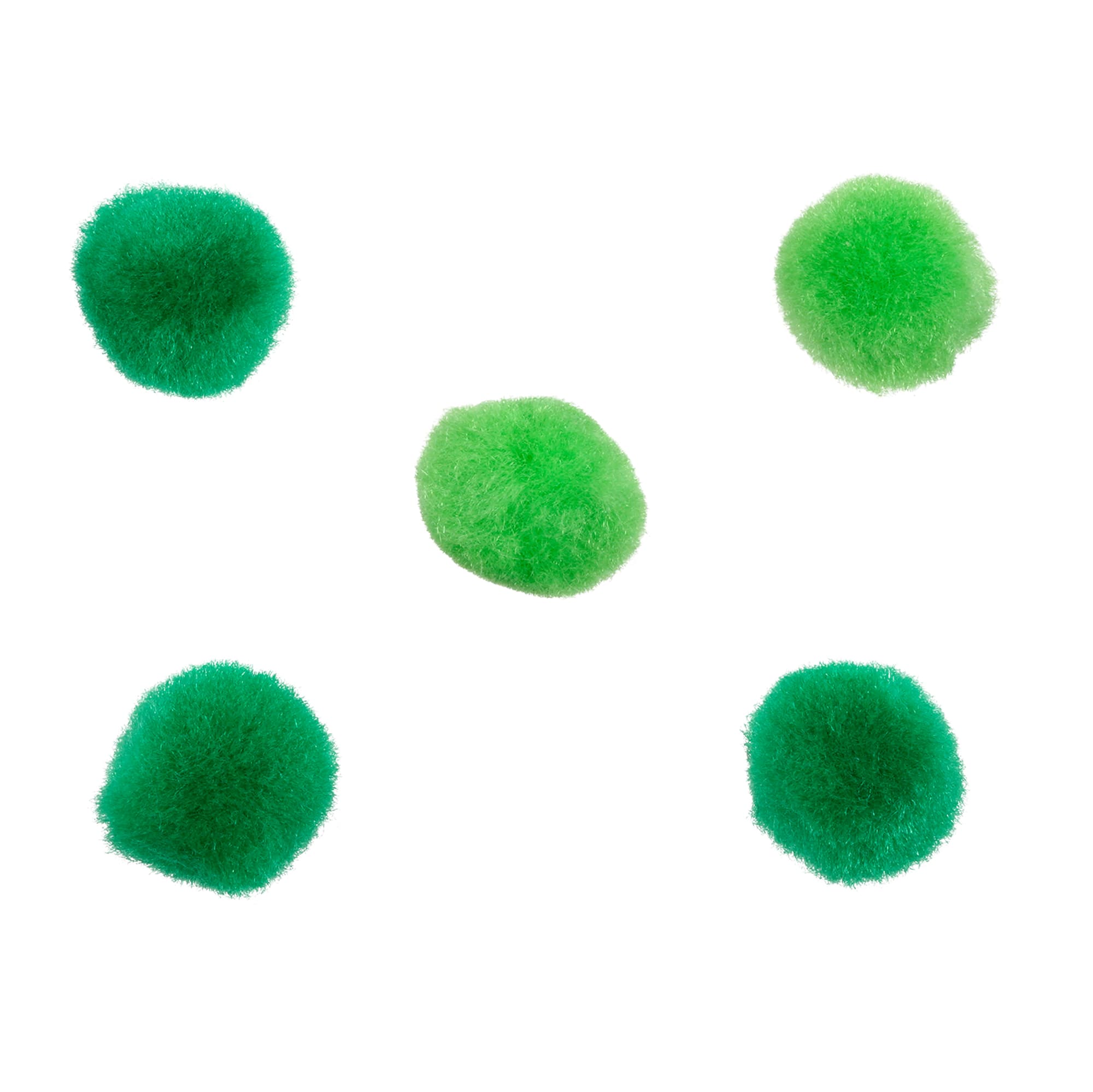 24 Packs: 65 ct. (1,560 total) 1/2" Mixed Green Pom Poms by Creatology™
